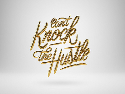 Bijdevleet X Leroy van Drie | Can't Knock The Hustle brushlettering collabo custom handlettering leroyvandrie script typography vector