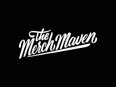 The Merch Maven logo design brushscript handlettering logodesign script thmerchmaven