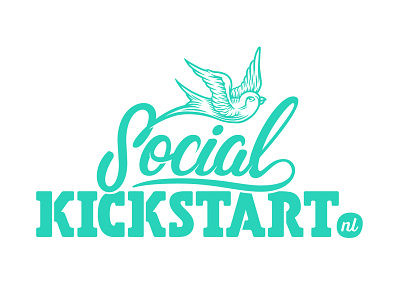 Logo design for Social Kickstart bijdevleet design handlettering illustration kickstart logo resuk script social