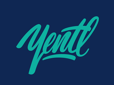 Yentl Logo brushlettering dancer design handlettering logo logolettering yentl