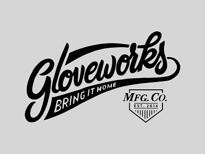 Gloveworks Logo design custom design glove gloveworks handlettering leather logo