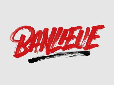 Banlieue Raw Script banlieue brushlettering custom handlettering script typography