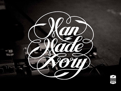 MAN MADE IVORY band logo apparel band custom handlettering identity logo manmadeivory music script typography