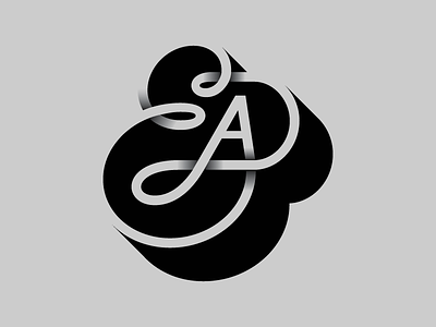 EA logo design custom handlettering identity lettering logo logodesign monogram typography