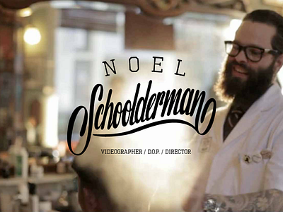 Noel Schoolderman custom handlettering identity logo logodesign script videographer