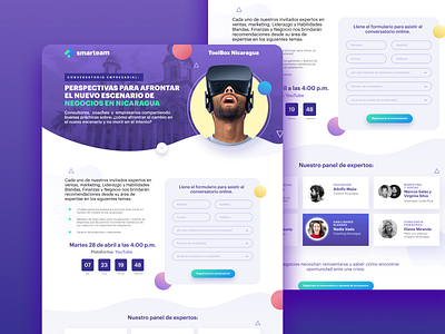 Webinar Landing Page design landingpage logo purple ui ux vr webdesign webinar