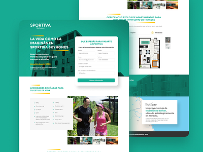 Landing page - Real State branding building design green landingpage minimalist ui ux webdesign