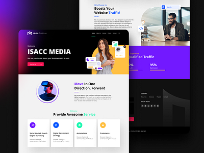 Home page - Digital Agency branding design homepage landingpage ui ux webdesign