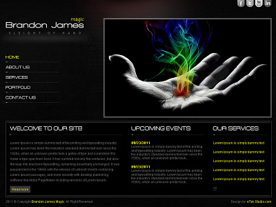 Brandon James Website css3 html5 illustration logo website design