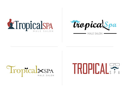 Tropical Spa branding design illustration logo typography ui vector website design