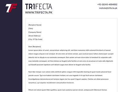 Tri Letterhead01 branding design letterhead logo typography ui ux vector website design