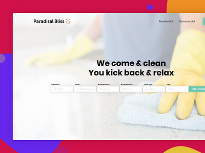 Cleaning Company Website Redesign adobe xd branding design home page homepage design web web design web designer web development web site website