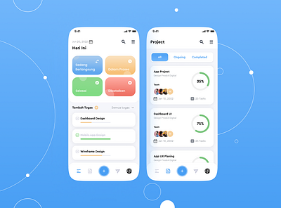 Tasku - Project Management App branding graphic design ui