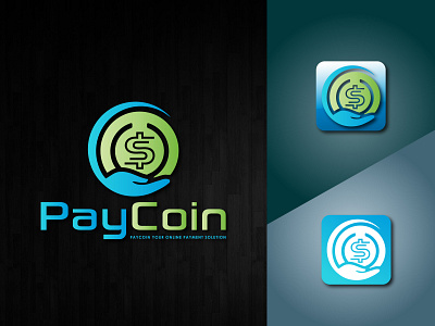PayCoin apps design flatdesign logo design minimalist logo