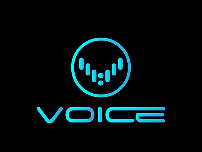 Voice graphic design logo tech technology