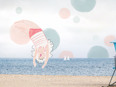 Beach art design illustration illustrator