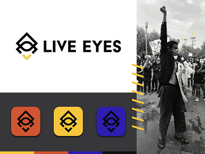 Live Eyes Logo Presentation branding design icon logo ui