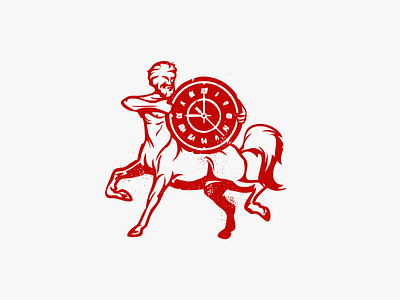 Centaur ancient centaur clock horse logo restaurant sign time
