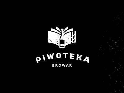 Piwoteka Brewery Logo beer book bottle brewery library lodz logo poland polish rebrand Łódź