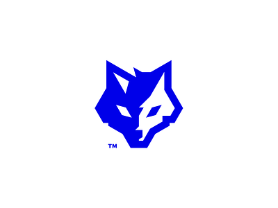 Wolf Head animal branding dynamic head logo negative negative space simple space wilk wolf