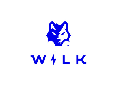 Wolf Wilk animal branding dynamic head logo negative negative space simple space wilk wolf