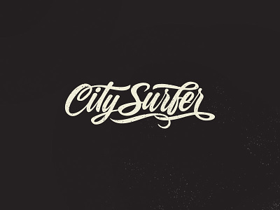 City Surfer bicycles city custom garage lettering logo poland surfer typo typography łódź