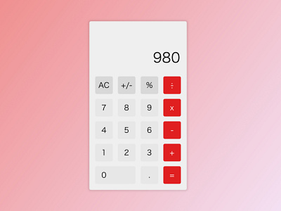 Calculator UI 004 calculator daily 100 challenge dailyui mobile sketch