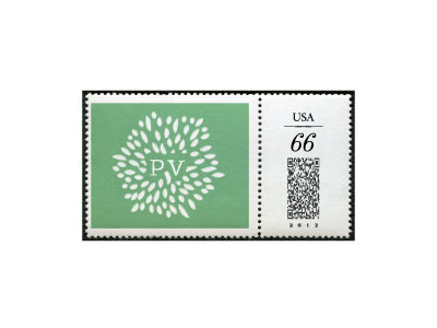 Pistilette Vert - collateral branding logo postage