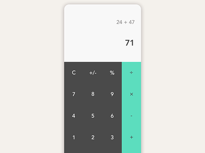 Daily UI Calculator calculator ui daily 100 challenge dailyui mobile ui