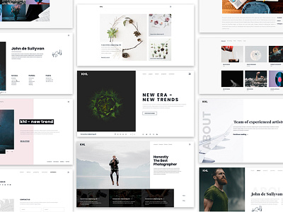 KHL - Modern, Multipurpose, Minimal HTML5 Template concept design flat minimal modern personal porfolio ui ux ux design uxui web