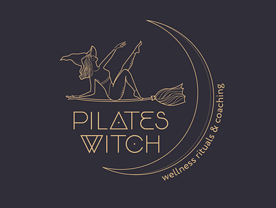 PilatesWitch Logo logo monogram logo monoline pilates witch