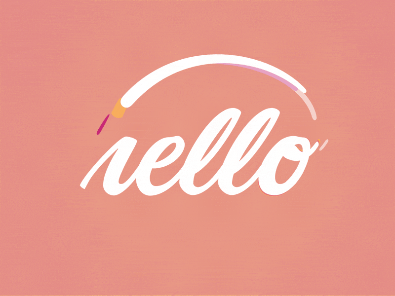 hello! 2d animation animation austin saylor dawnsteinbock hello lettering animation mograph retro design typography vector