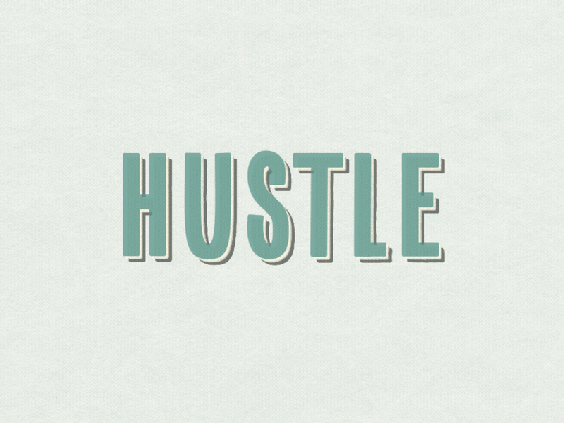 Hustle. 2d animation after effects animation hand lettering hustle lettering animation mograph retro design