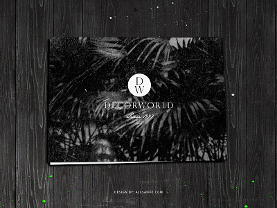 Decorworld projects branding black branding broschure graphic design logo print wood