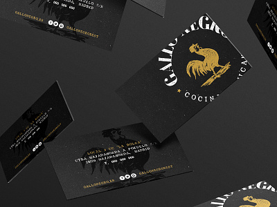 Gallo Negro · Business Card black business card foodporn gallo gold mexican