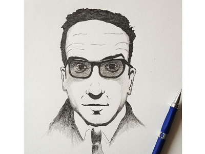 The nonexistent twin brother of Elvis Costello art character concept draw drawing elvis costello graphic illustration moleskine paper pen pencil portrait sketch
