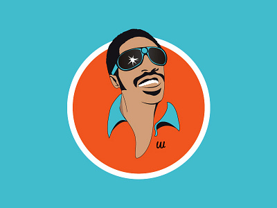 Stevie apparel character illustration illustrator music portrait stevie wonder tshirt vector