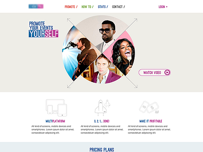 Promote Events Website artist concert css3 events gig html5 layout music navigation promote ui ux web webdesign website