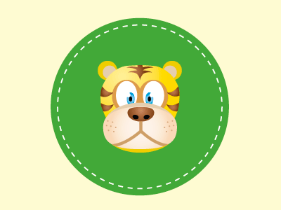 Doggy app (Tiger) app character child children game games illustration illustrator ipad kids. learn play portrait teach vector