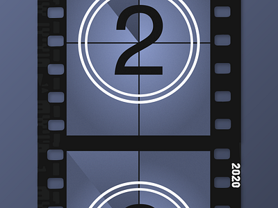 2 Days Until 2020! 2020 countdown design film illustrator numbers