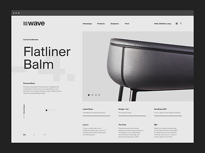 Wave user interface mockup