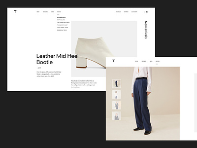 Homepage explorations of an eComm pitch apparel ecommerce shop responsive design stealth