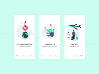 Travel App UI design illustration intro mobile mobile design mobile ui onboarding onboarding screen onboarding ui ui uiux ux