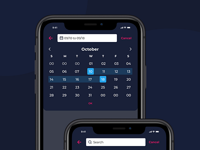 Calendar mobile search