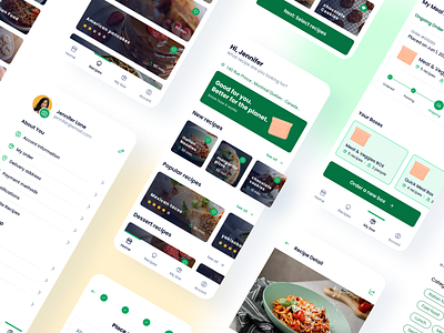 Recipe Delivery App app box cook cooking delivery design food interface meal mobile order recipe recipes ui user experience user interface ux vegie food