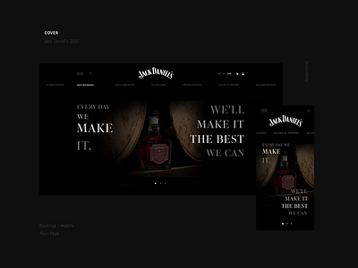 Jack Daniel's Redesign 2020 uidesign uiux