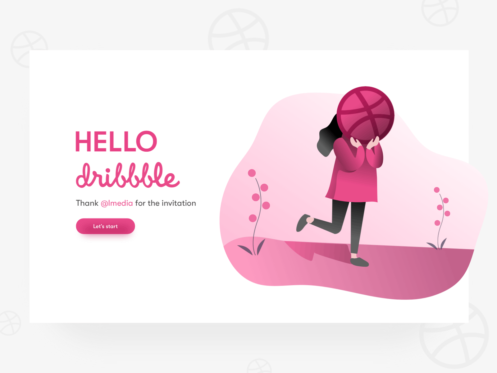 Hello Dribbble! animation design illustration ui web website