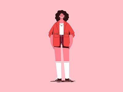 Girl design flat illustration vector