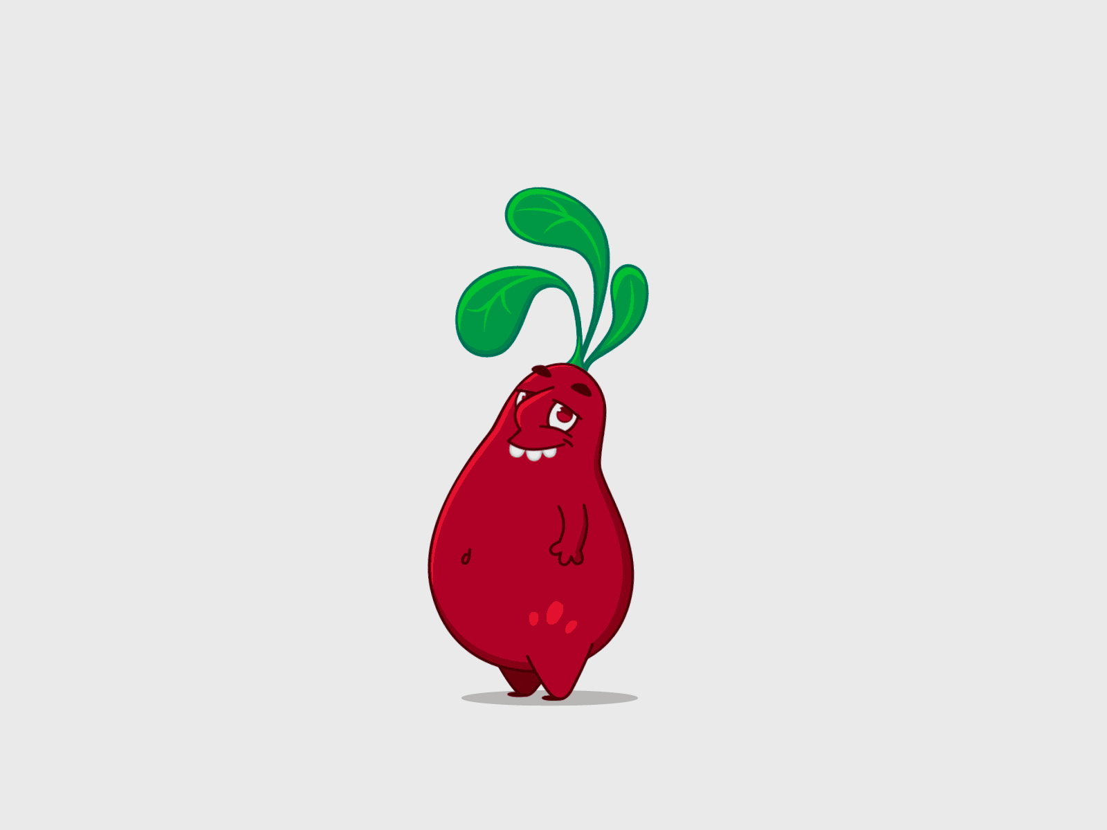 Mr. radish design funny illustration vector