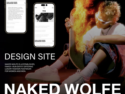 Redesign site NAKED WOLFE design digital ios mobile ui ux web